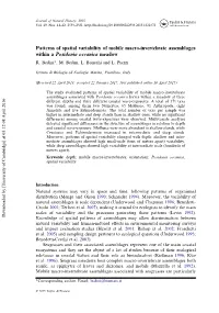 Patterns of Spatial Variability of Mobile Macro-Invertebrate Assemblages Within a Posidonia Oceanica Meadow R