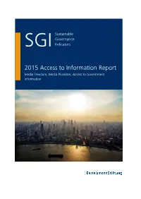 Access to Information Report | SGI Sustainable Governance Indicators