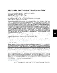 Bfree: Enabling Battery-Free Sensor Prototyping with Python