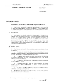 Concluding Observations on the Initial Report of Bahrain*