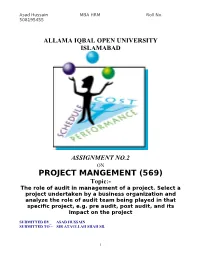 Project Audit Process