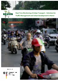Real Time Monitoring of Urban Transport – Solutions for Traffic Management and Urban Development in Hanoi