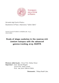 Study of Shape Evolution in the Neutron-Rich Osmium Isotopes with the Advanced Gamma-Tracking Array AGATA
