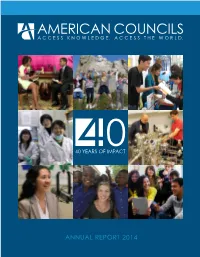 Annual Report 2014 Councils Access Knowledge