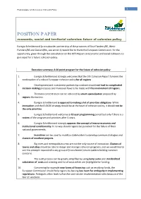 Position Paper on the Future of Cohesion Policy 1