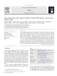 Radar Observations and a Physical Model of Asteroid 4660 Nereus, a Prime Space Mission Target ∗ Marina Brozovic A, ,Stevenj.Ostroa, Lance A.M