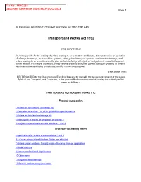 Transport and Works Act 1992 (1992 C 42)