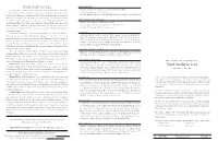 WORSHIP NOTES Ministers the Text of the Processional Hymn,Immortal, Invisible, God Only Wise, Was Written Douglas T