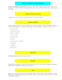Oliver Knill: March 2000 Literature: Peter Norvig, Paradigns of Artiﬁcial Intelligence Programming Daniel Juravsky and James Martin, Speech and Language Processing