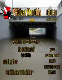 Psdiver Monthly Issue 76 Greetings – Tread Water for at Least 30 Minutes Or Longer Without Struggling