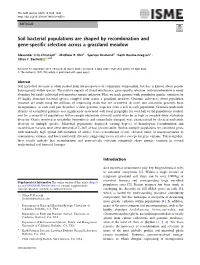 Soil Bacterial Populations Are Shaped by Recombination and Gene-Specific