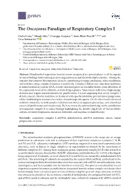 The Oncojanus Paradigm of Respiratory Complex I