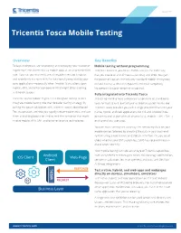 Tricentis Tosca Mobile Testing