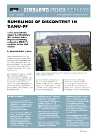 Zimabwe Crisis Reports, Issue 3