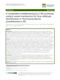A Comparative Multidimensional LC-MS Proteomic Analysis Reveals