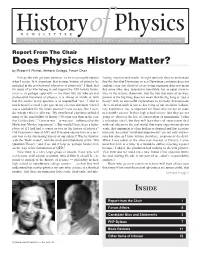 Does Physics History Matter? by Robert H