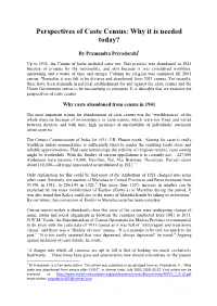 Perspectives of Caste Census: Why It Is Needed Today?