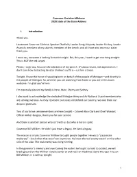 The Governor's Full State of the State Address As