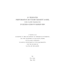 Accelerated Perturbation Boundary Element Model for Flow Problems in Heterogeneous Reservoirs