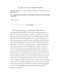 An Abstract of the Dissertation Of