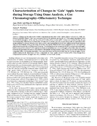 Apple Aroma During Storage Using Osme Analysis, a Gas Chromatography–Olfactometry Technique