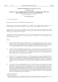 Commission Implementing Decision (Eu) 2017