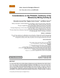 Considerations on the Philatelic Testimony of the Maramureș Mining Activity (I)