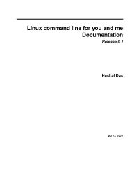 Linux Command Line for You and Me Documentation Release 0.1
