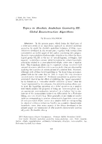 Topics in Absolute Anabelian Geometry III: Global Reconstruction Algorithms