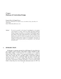 Chapter Patterns of Curriculum Design