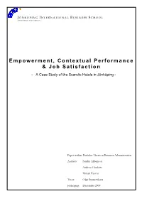 Empowerment, Contextual Performance & Job