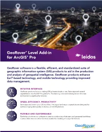 Georover: Level Add-In for Arcgis
