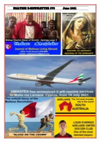 MALTESE E-NEWSLETTER 378 June 2021 1