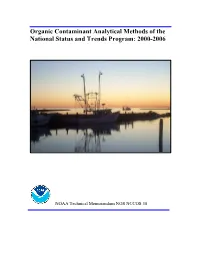 Organic Contaminant Analytical Methods of the National Status and Trends Program: 2000-2006