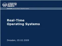 Real-Time Operating Systems