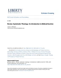 Systematic Theology: an Introduction to Biblical Doctrine