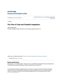The Time of Crisis and Prophetic Imagination