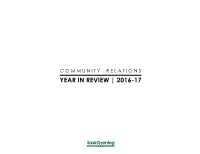 YEAR in REVIEW | 2016-17 Table of Contents