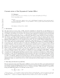 Arxiv:1004.3301V2 [Quant-Ph] 24 Oct 2010 Urn Ttso H Yaia Aii Eﬀect Casimir Dynamical the of Status Current H Term the Introduction 1