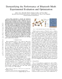 Demystifying the Performance of Bluetooth Mesh: Experimental Evaluation and Optimization
