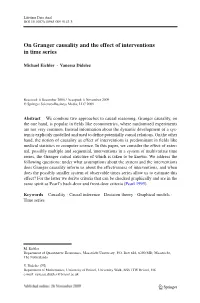 On Granger Causality and the Effect of Interventions in Time Series