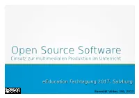 Open Source Software Zur Multimedialen