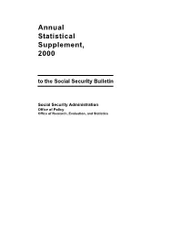 Annual Statistical Supplement, 2000