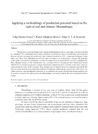 Applying a Methodology of Production Potential Based on the Type of Soil and Climate: Mozambique