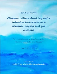 Climate Resilient Drinking Water Infrastructure Based on a Demand- Supply and Gap Analysis