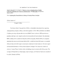 Exploring the Dramatization in Dabiq: a Fantasy Theme Analysis ​ ​ ​