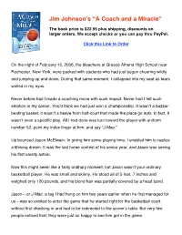 Jim Johnson's “A Coach and a Miracle”