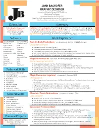 John Bachofer Graphic Designer