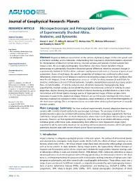 Microspectroscopic and Petrographic Comparison of Experimentally