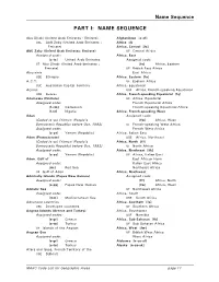 Name Sequence